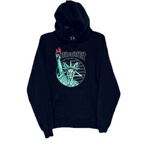 Thrasher Pullover Hoodie Statue of Liberty Goat's Head Size Small 34-36